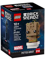 Figurine LEGO BrickHeadz de Groot en pot