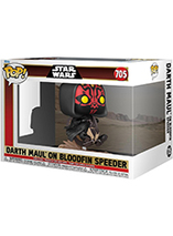 Figurine Funko Pop de Dark Maul sur Bloodfin Speeder dans Star Wars épisode 1