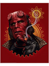 Lithographies Hellboy smoking par Sam Gilbey