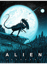 Affiche Phosphorescente Alien Covenant par Barry Blankenship