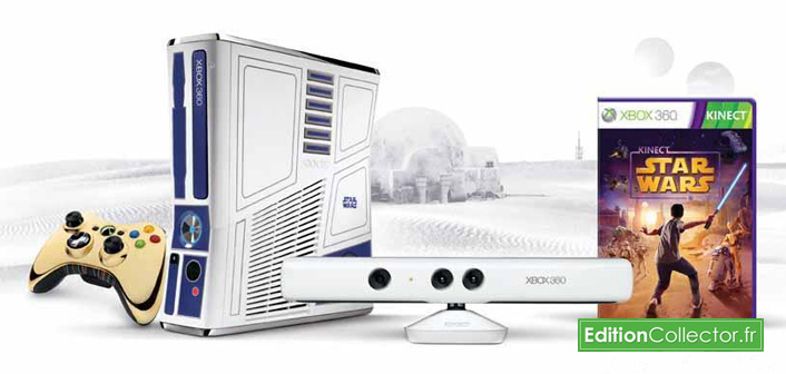 console xbox 360 édition limité star wars kinect