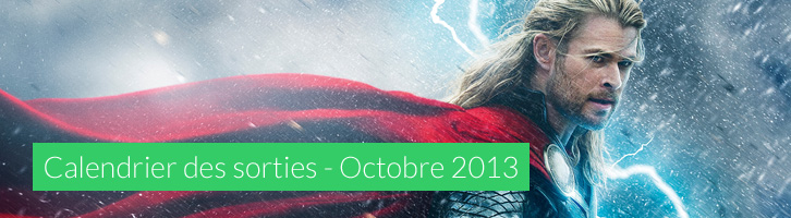 calendrier des sorties octobre 2013