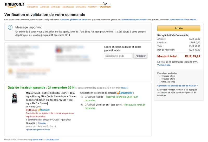 capture ecran amazon