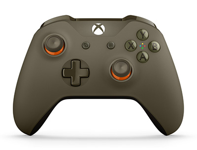 Manette sans fil Xbox vertorange