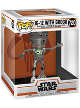 Figurine Funko Pop Star Wars du IG-12 avec Grogu