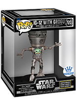 Figurine Funko Pop Star Wars du IG-12 avec Grogu (lumières et son)
