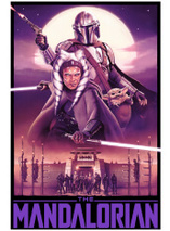 Art print giclée Star Wars : The Mandalorian par Tom Walker