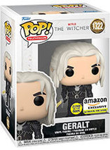 Figurine Funko Pop de Geralt avec son épée (brille dans le noir) dans la série TV The Witcher 