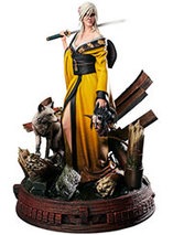 Figurine The Witcher 3 de Ciri et Kitsune inspirée du Japon Médiéval