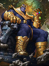 Premium Art Print Thanos sur son trône par Sideshow
