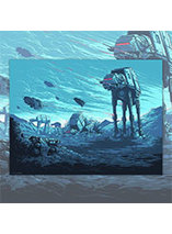 Sérigraphie Attack Pattern Delta Star Wars par Dan Mumford