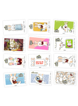 Carnet 12 timbres - The Lapins Crétins