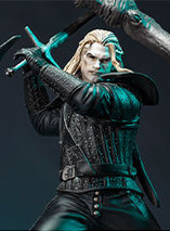 Statuette de Geralt vs Kikimora dans la serie The Witcher