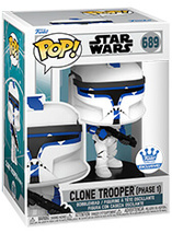 Figurine Funko Pop d'un clone Trooper (phase 1) dans la série Star Wars : Ahsoka