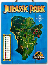 Poster 3D de la carte d’Isla Nublar dans Jurassic Park – WOODARTS 3D
