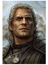 Art Print White Wolf aka Geralt dans The Witcher par Inna Vjuzhanina