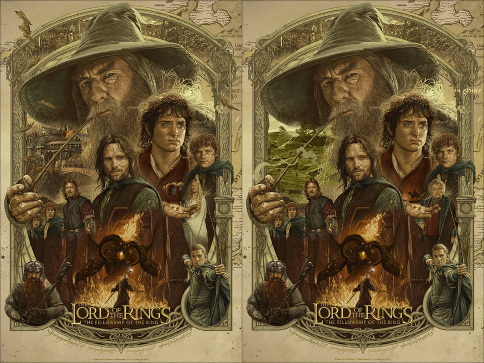 The Lord Of The Rings The Fellowship Of The Ring th Anniversary Poster Par Ruiz Burgos