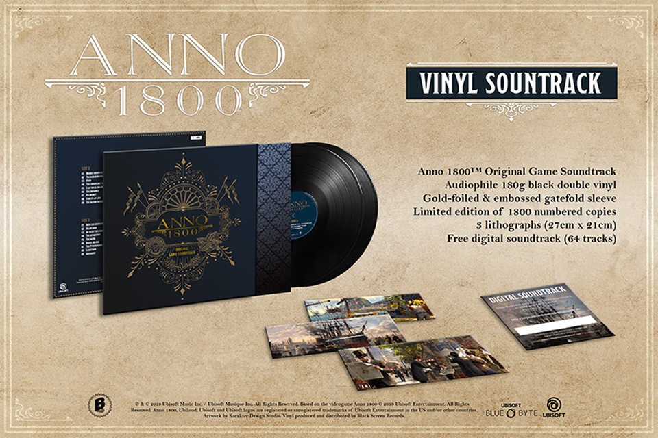Саундтрек винил. Games OST Vinyl. Anno 1800 Pioneers Edition. Game Soundtrack Vinyl купить. Anno History collection обложка.