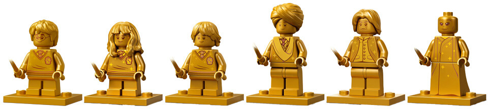 Minifigs dorées à collectionner LEGO Harry Potter 20e anniversaire -  HelloBricks