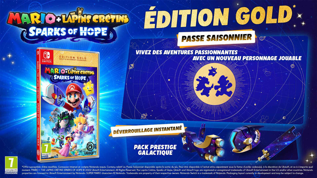 Mario + The Lapins Crétins : Sparks of Hope - édition gold