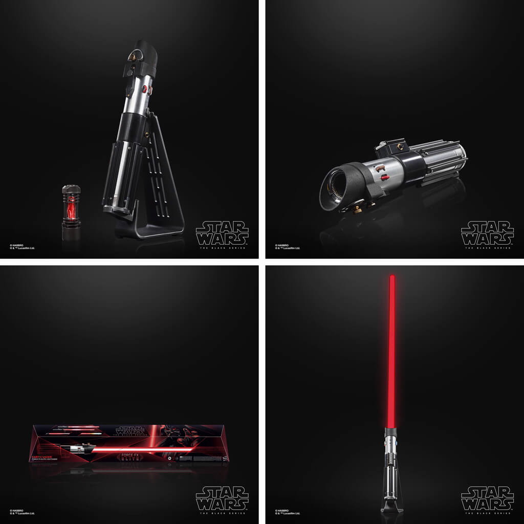 Réplique du sabre laser de Dark Vador Hasbro Star Wars The Black Series Force FX Elite