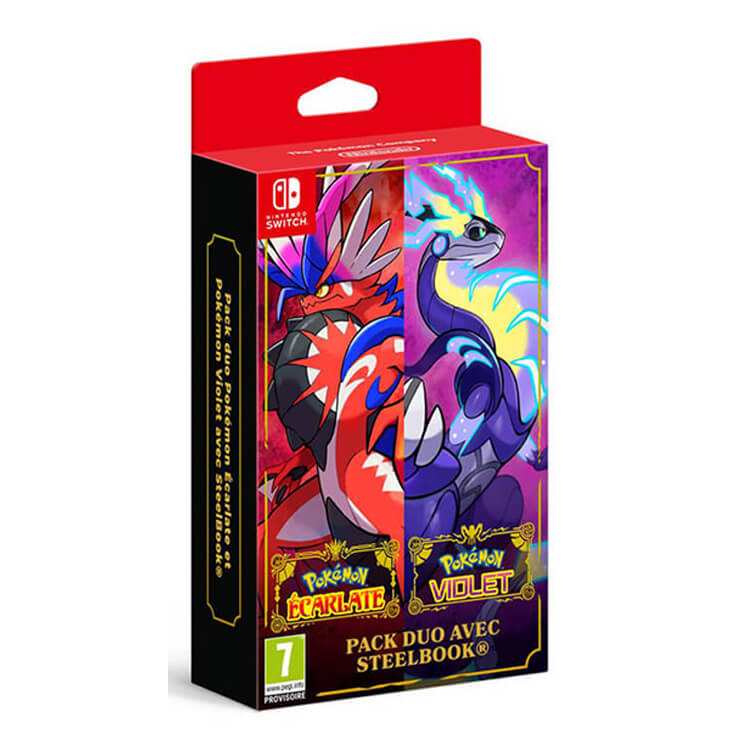 Pack Duo Pokémon Ecarlate et Violet avec SteelBook Nintendo Switch - Jeux  vidéo - Achat & prix